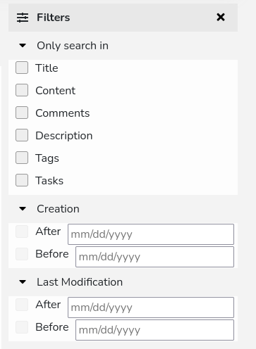 Screenshot - Search includes intuitive and simple yet powerfull filters.