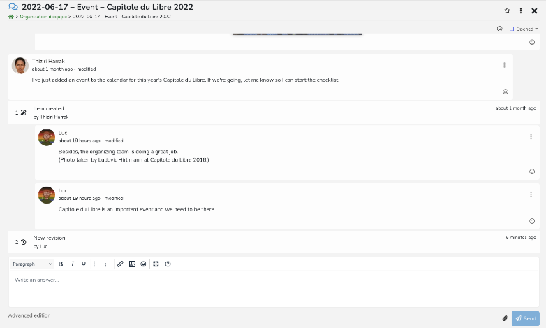 Screenshot - Discussion thread